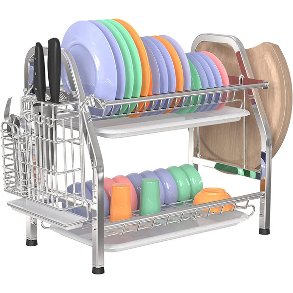 SUPERIXO Kitchen Stainless Steel in Sink Dish Rack Wayfair